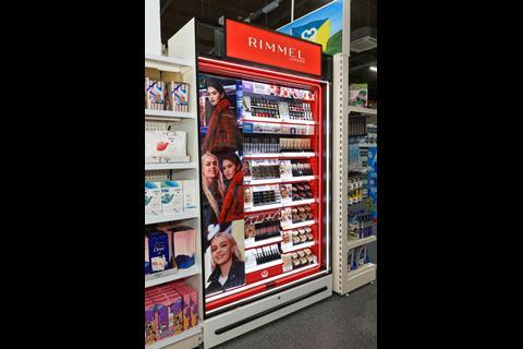 Rimmel make-up products on display in Poundland's Nottingham store